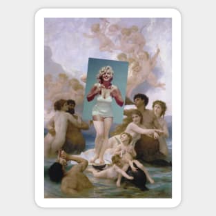Marilyn Monroe X The Birth of Venus (Bouguereau) Sticker